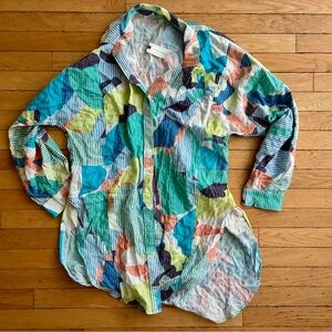 Women’s by Anthropologie Colourful Button-Down Surf Shirt
